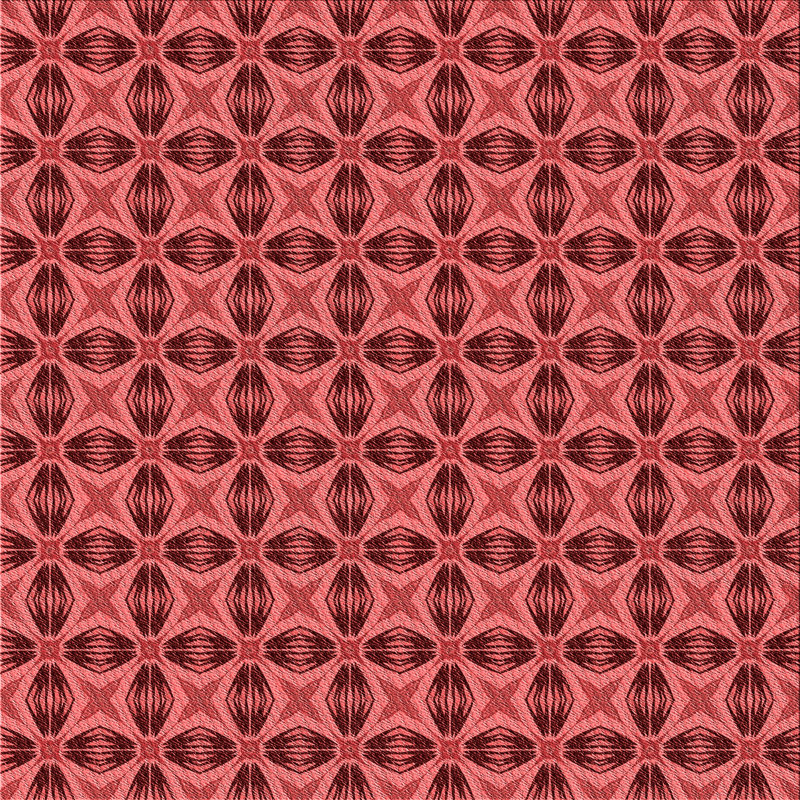 Tapis géométrique rouge, Carré 8 pi