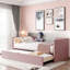 Lit de jour rembourré avec lit gigogne-970099372