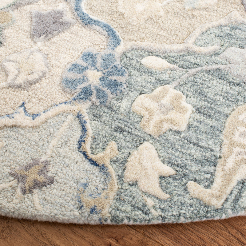 Tecumseth Hand Tufted Wool Oriental Rug, Round 6'