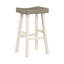 Ensemble de 2 tabourets à hauteur de comptoir de style transitionnel, meubles en bois d'hévéa massif-33941555-33941554