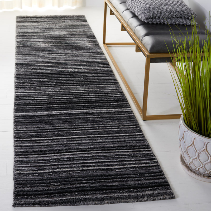 Jenkarlo Hand Woven Performance Striped Rug, Runner 2'3" x 9'