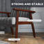 Alle Modern Accent Chair Upholstered Armchair for Bedroom Living Room Grey