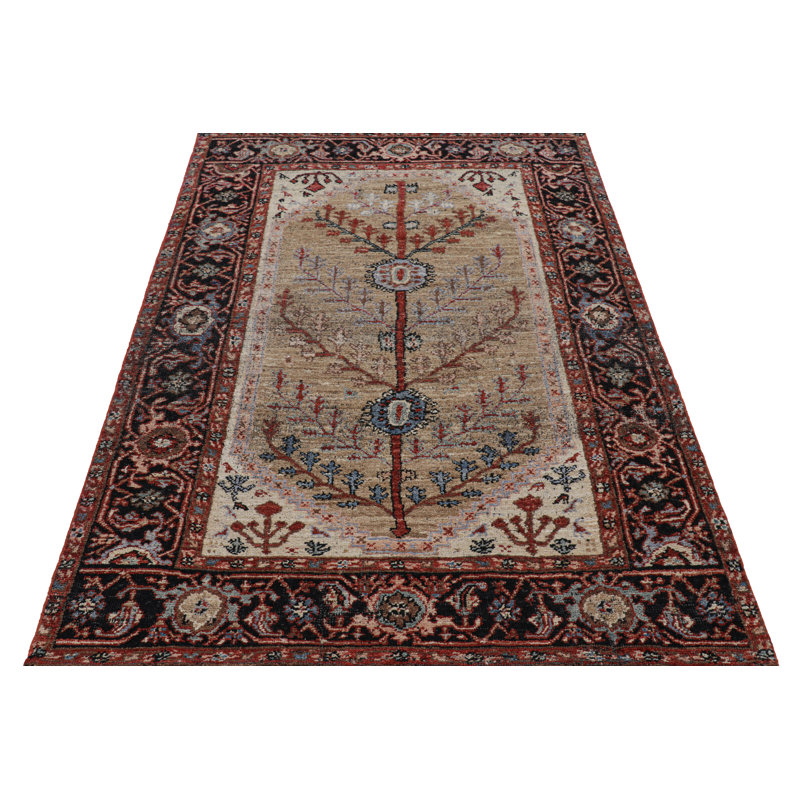 Rug & Kilim’S Persian Bakshaish Style Rug In Beige-Brown With Floral Patterns