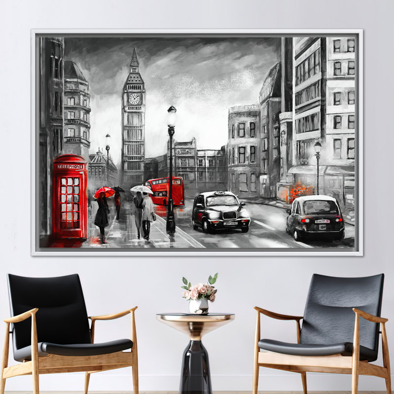 Print on Canvas, White Floater Framed, 80 cm H x 110 cm W
