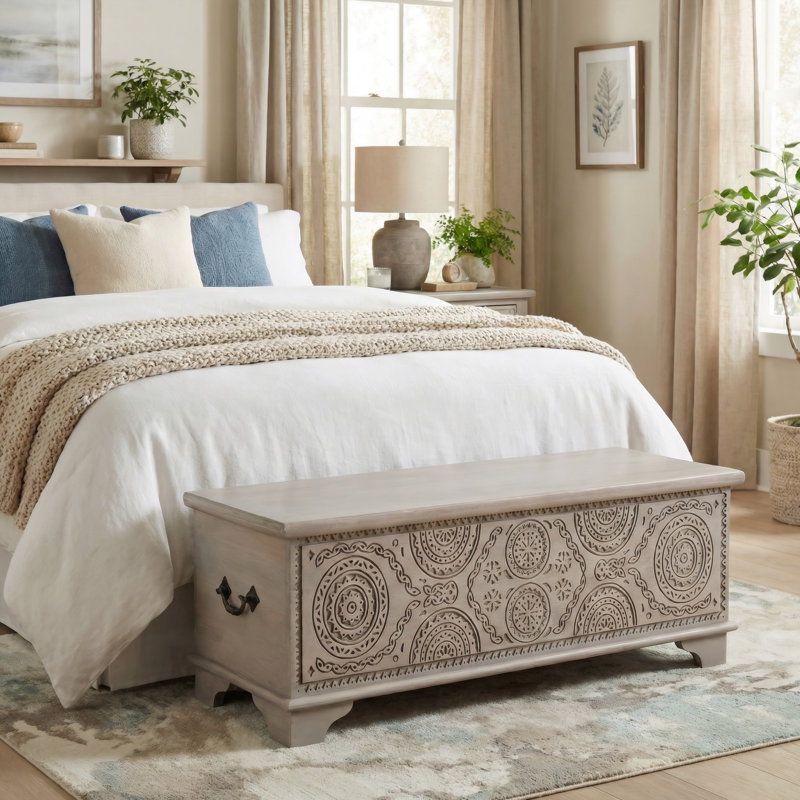 Berlene Solid Wood Storage Bench