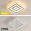 Modern 28cm White Slim Square LED Flush Mount Ceiling Light 