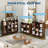 9-Cube Bookcase, 3-Tier Open Wood Bookshelf Storage Organizer for Living Room Bedroom Office-2114073589