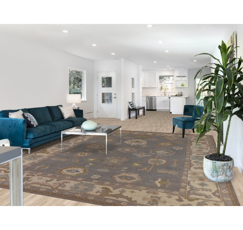 Vegetable Dye Oushak Oriental Area Rug
