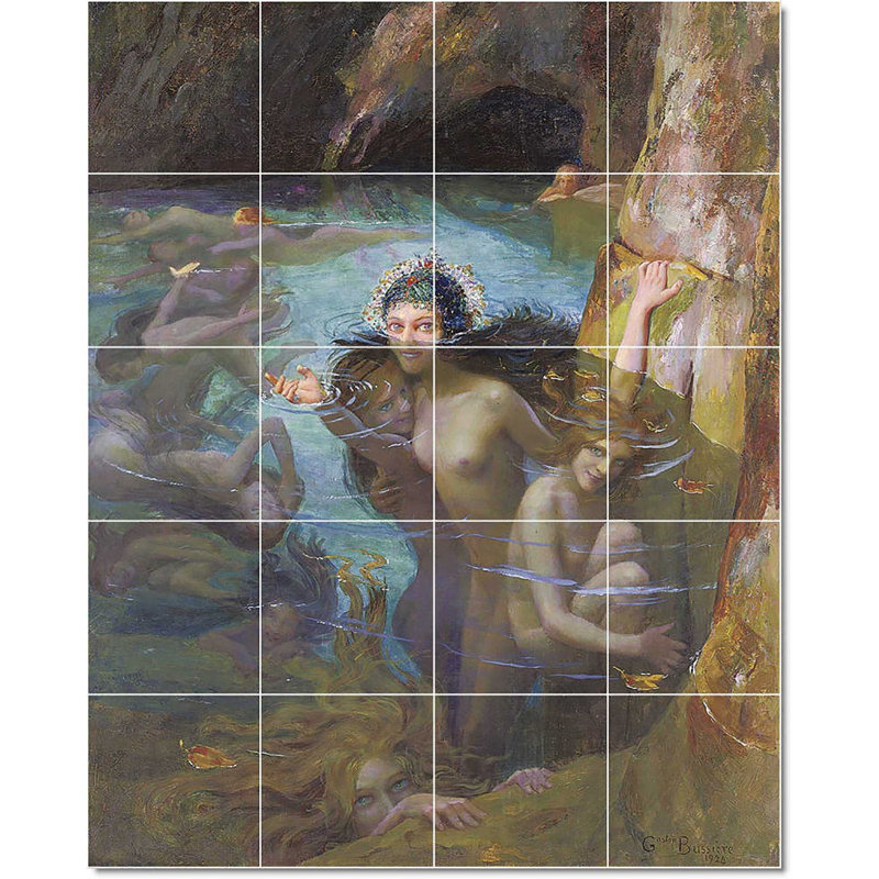 Carreau de céramique décorative 24 po x 30 po 6 po x 6 po, Gaston Bussière Mythologie W22161
