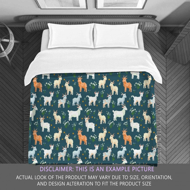 Country Goat Bedding, Queen Comforter