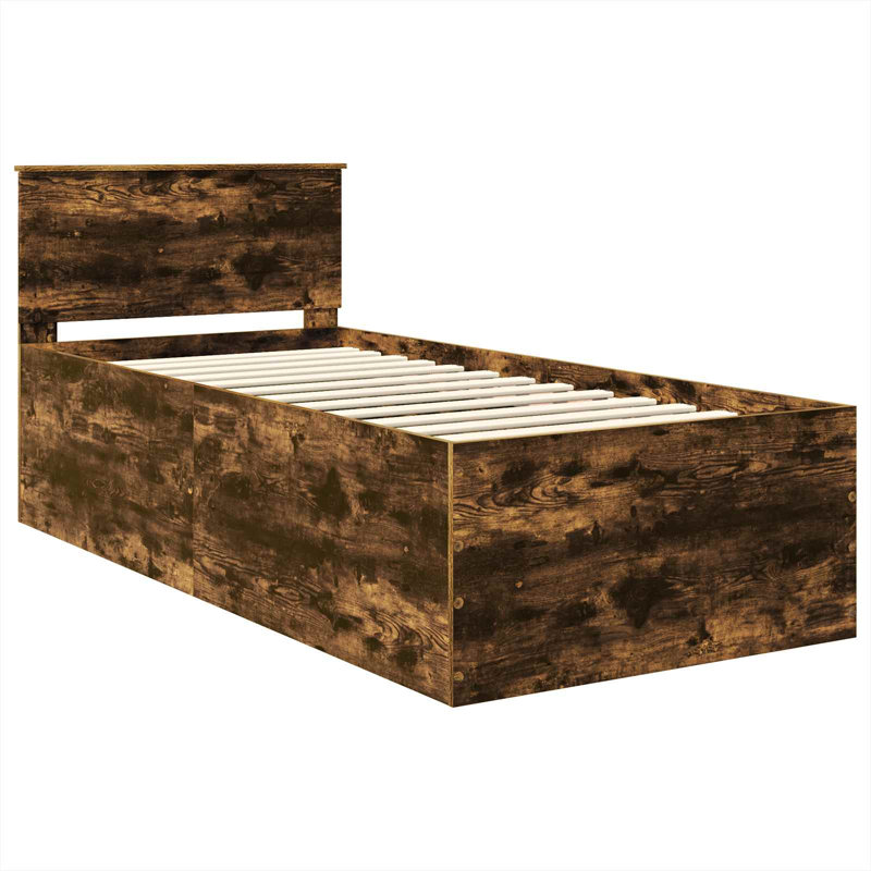 Bed Frame, Single (3'), Smoked Oak