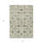 3' X 5' Ivory Green And Brown Floral Washable Indoor Outdoor Area Rug