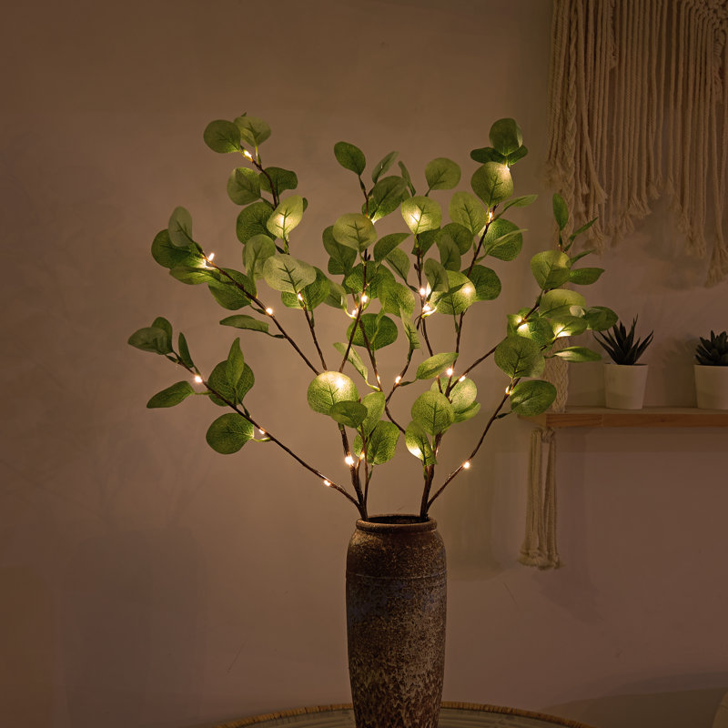 Eucalyptus Lighted Trees & Branches, Light Green