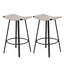Tabourets de bar à hauteur de comptoir, chaises de cuisine tissées à la main sans dossier avec repose-pieds rond, ensemble de 2 tabourets de pub en PVC pour l'intérieur et l'extérieur