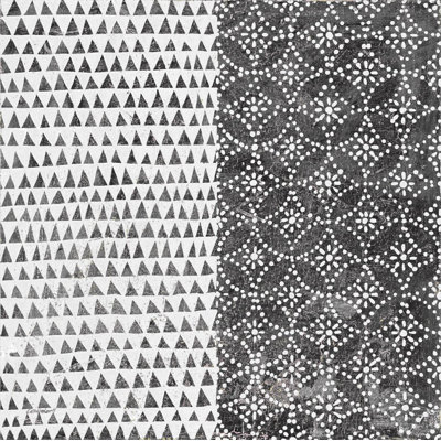 Maki Tile IV BW by Kathrine Lovell - Wrapped Canvas Painting