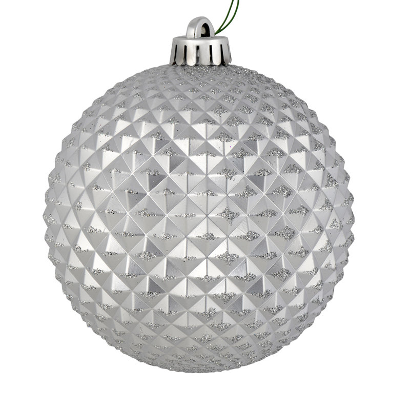Ornement boule Durian Glitter, Argent
