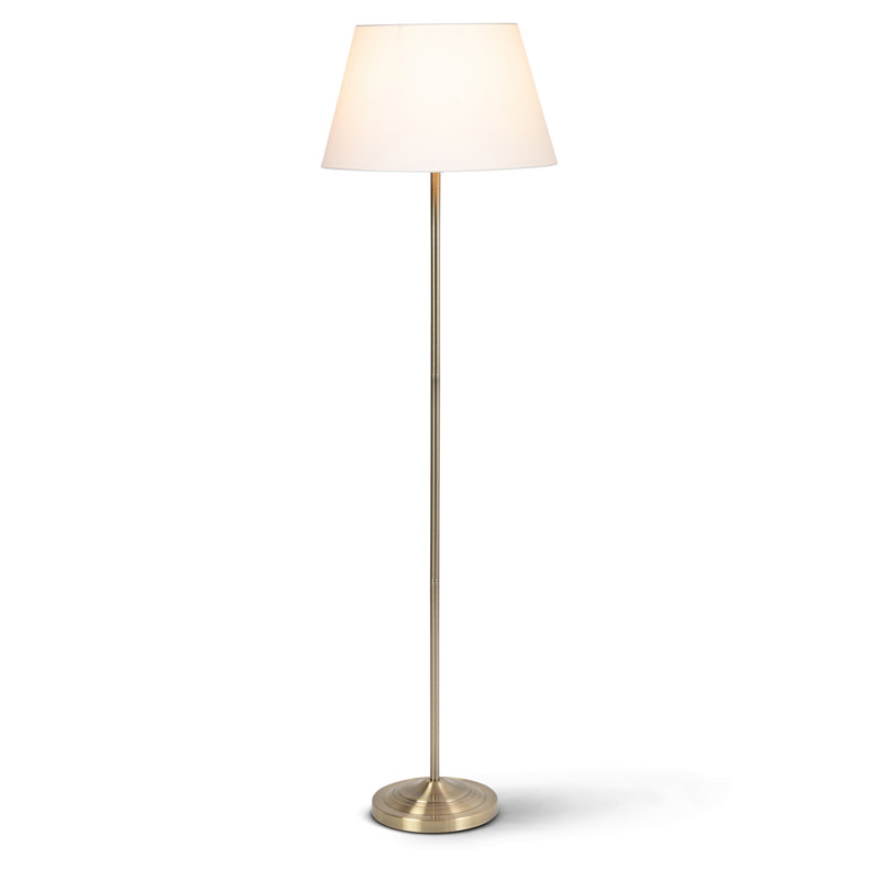 153cm Polished Traditional Floor Lamp, Ivory