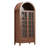 Kalaen 71" Arched Display Wood Cabinet with Tempered Glass and Adjustable Shelves-1126202274