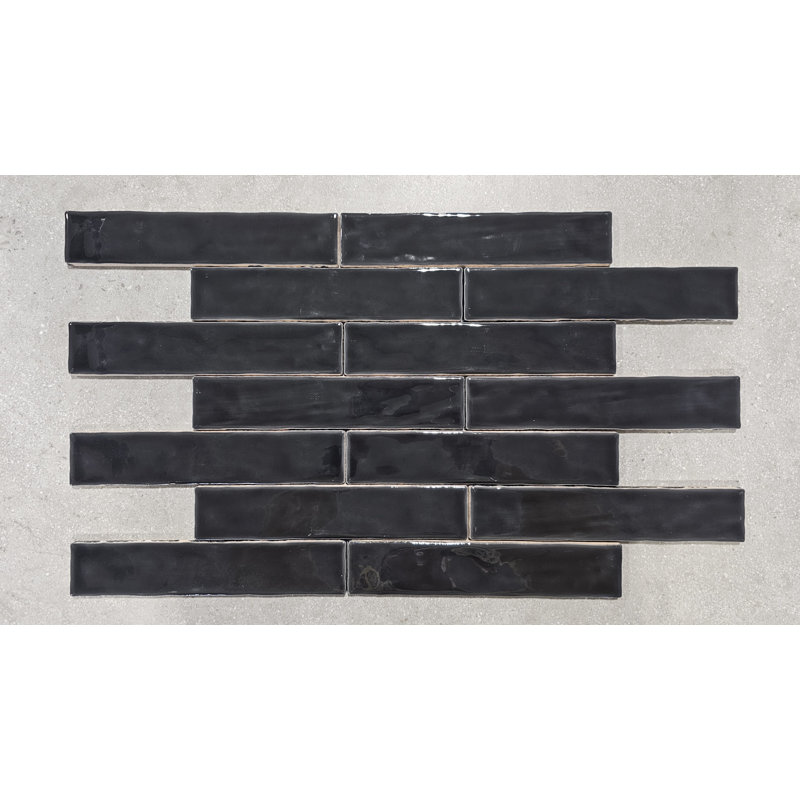 Carreau de mur de métro en céramique Onyx 2 po x 10 po Allure - 5,24 pi Pi. par boîte