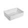 Unique 15'' White Ceramic Rectangular Bathroom Sink