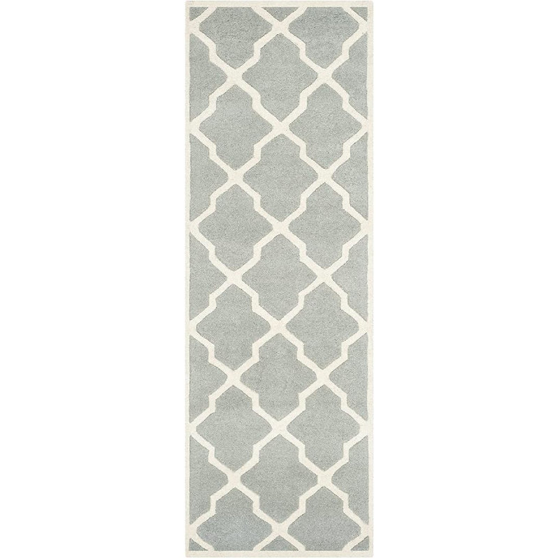 Carolene Hand Tufted Wool Geometric Rug, Runner 2'3" x 9'