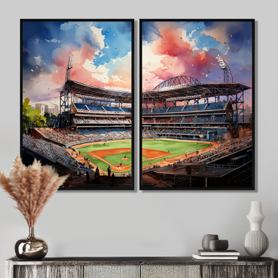 Abstrait Baseball Stadium III - Architecture, stades, art mural