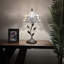 Lampe de table Anainah Tiffany en verre teinté blanc de style baroque et ampoule à DEL lavande H 20 po x l 10 po x P 10 po