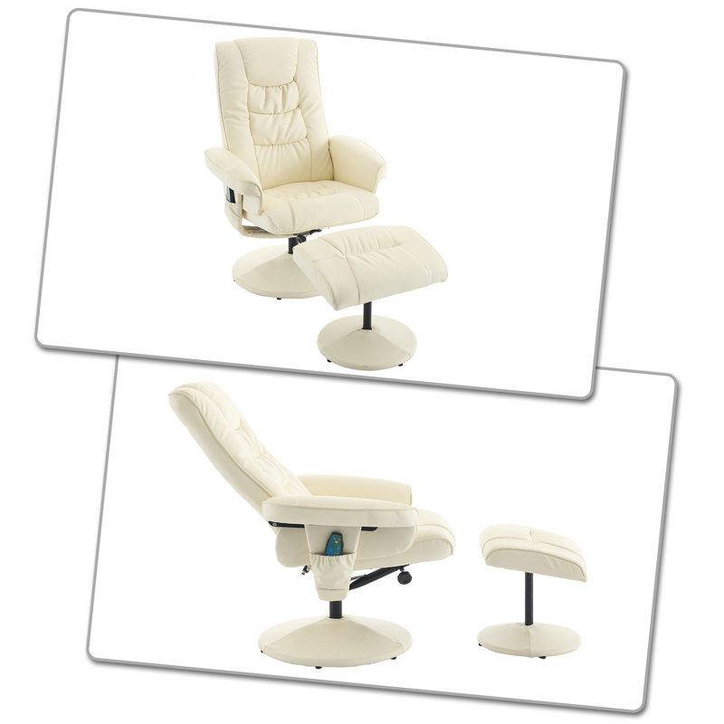 Méridienne de style moderne avec repose-pieds et dossier réglable, base pivotante à 360 ° pour le salon de la chambre à coucher