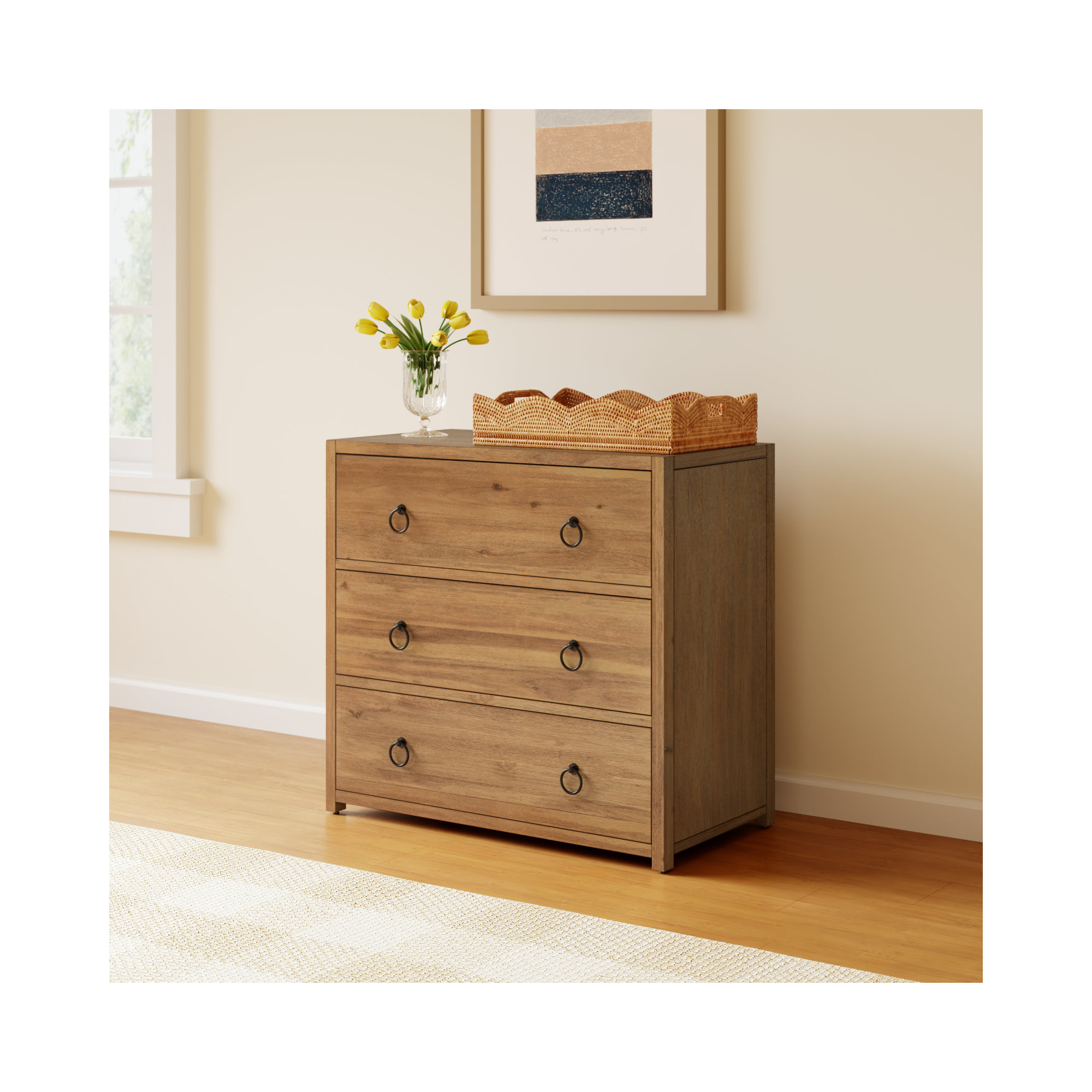 Elin 3 - Drawer Dresser, Natural