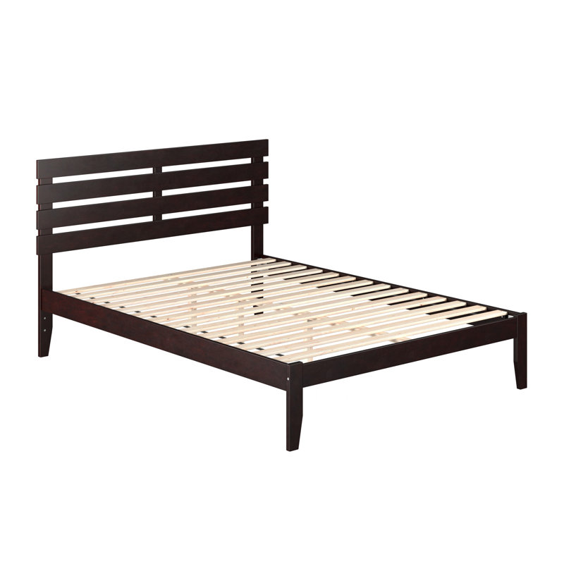 Giga Premium Wood Farmhouse Platform Bed, Queen, Espresso