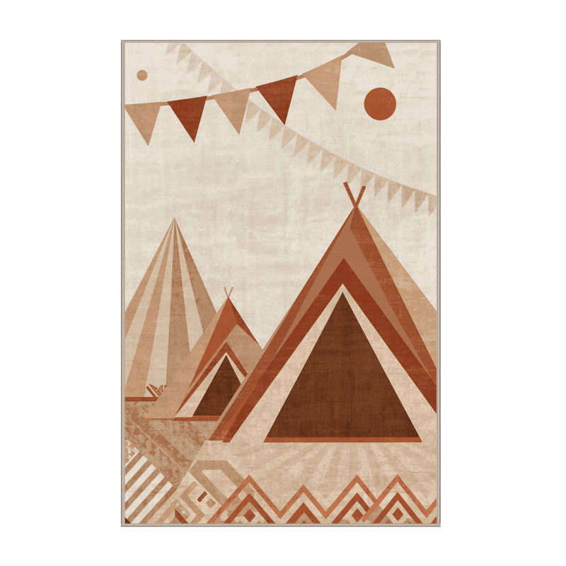 Tapis bohème doux et moelleux à motif géométrique Festival, 2 x 3