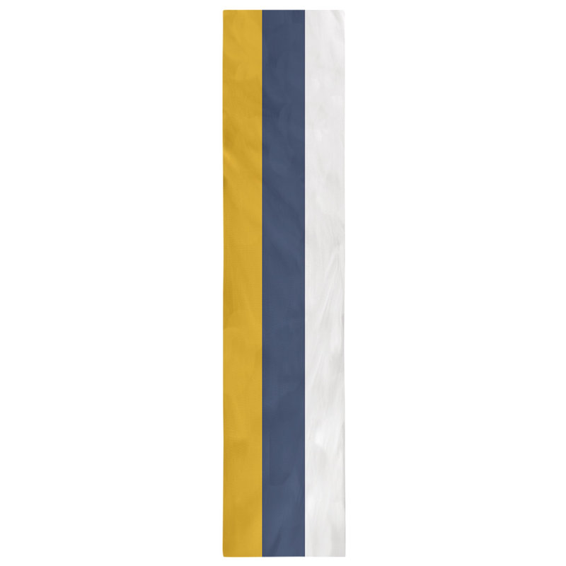 Chemin de table Seattle, 90 po x 16 po, Or / bleu marine / blanc, Atlanta
