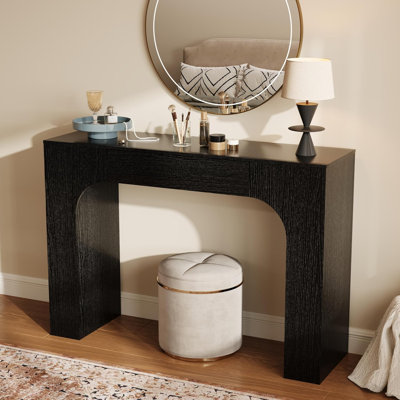 47" Narrow Console Table with Drawer, Farmhouse Wood Sofa Table for Entryway Hallway Living Room