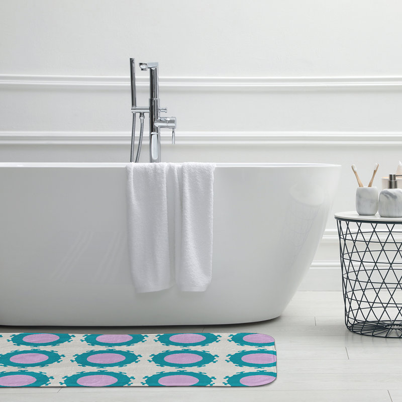 Tapis de bain Funky Junky, L 17 po x L 24 po, Mauve