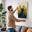 Deer in the Forest Scandinavian - Wrapped Canvas-1867030-1867052