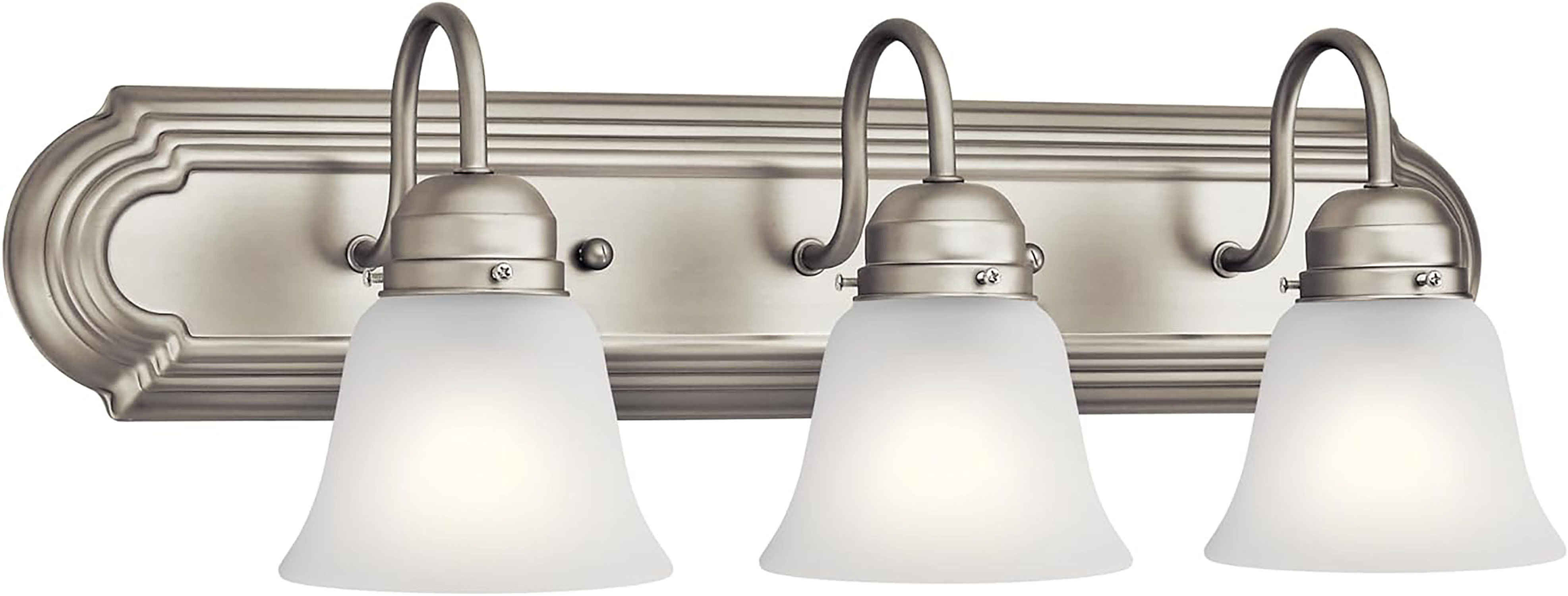 Lark Manor™ 3-Light Vanity Bath Light In Brushed Nickel, Modern ...