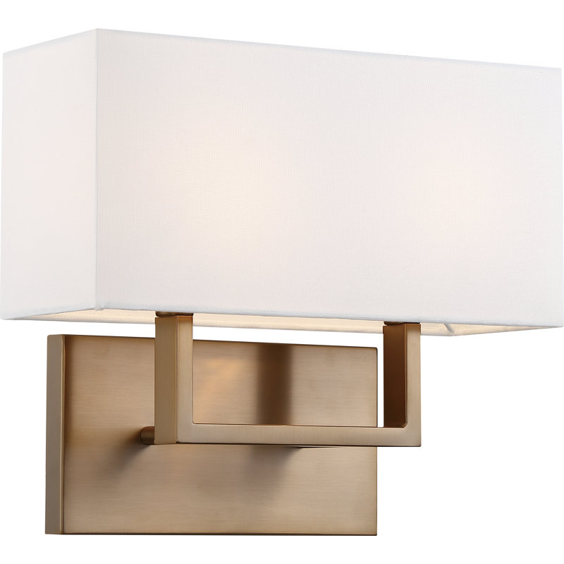 2 - Light Dimmable Vanity Light, Burnished Brass