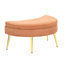 Velours côtelé orange avec taies d'oreiller amovibles et 3 coussins décoratifs réglables, pouvant accueillir un plateau-coussin rond confortable et qui résout les petits problèmes dans un appartement-795343366