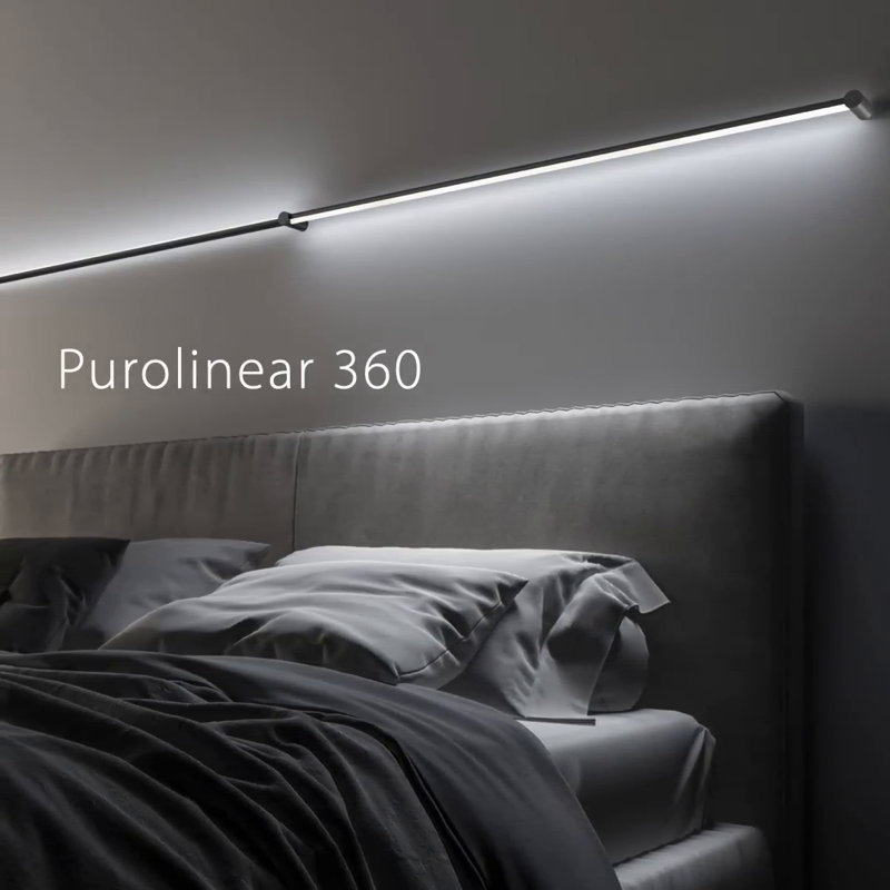 Purolinear 360 Satin White Dimmable LED Sconce
