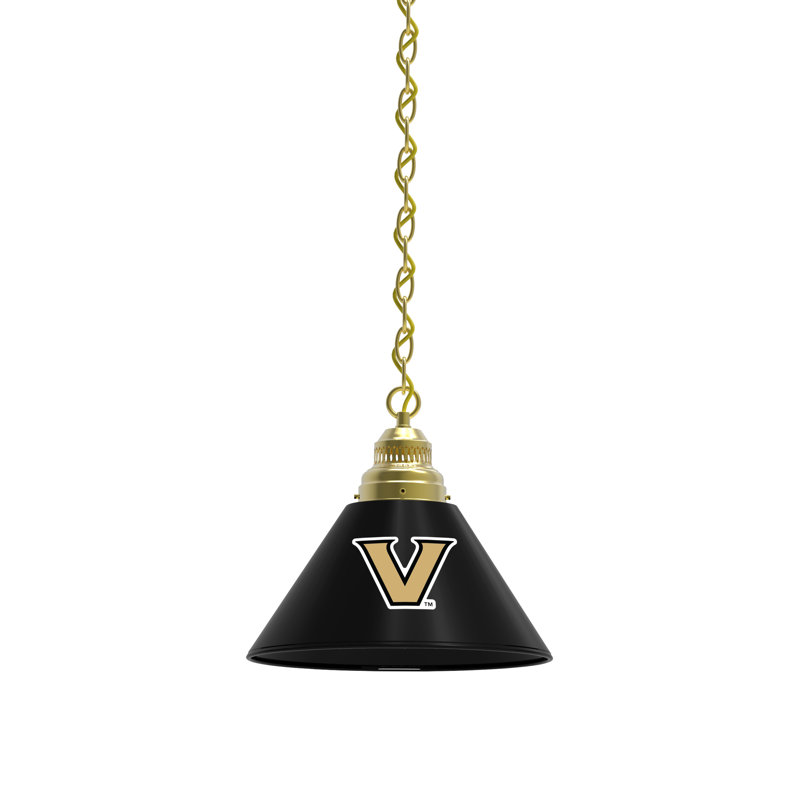 1 - Light Single Pendant, Brass, Vanderbilt Commodores