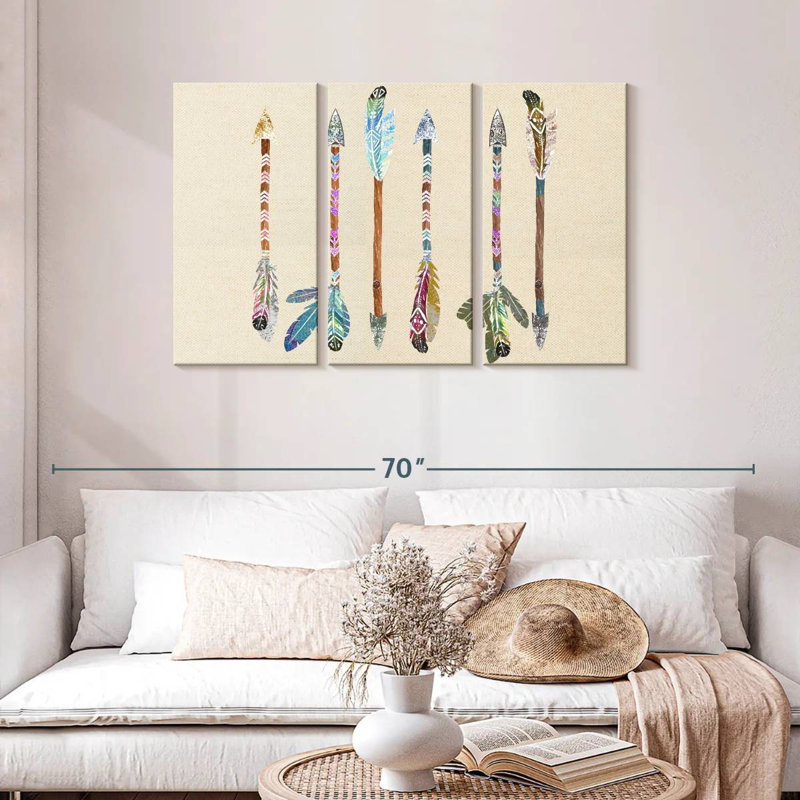 Kerner Decorative Boho Feathers, 28" H x 45" W