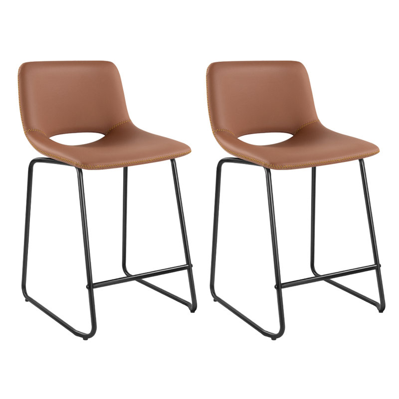 Tabouret Saraye, Orange, Petit tabouret (siège d'une hauteur de 21 po)