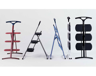 3-Step Steel Tiramisù Step Stool with 572 lb. Load Capacity