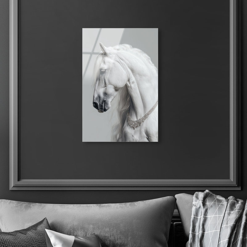 Jeweled Mane III Print by Oliver Gal, 15" H x 10" W, High-Gloss Acrylic Print