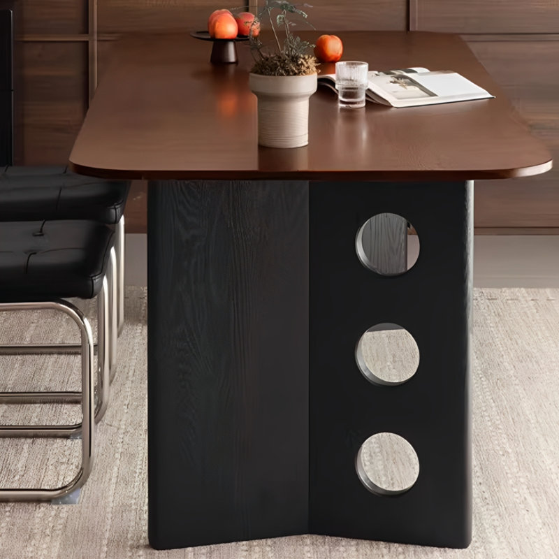Table de salle à manger moderne en bois massif, 29.52"H x 70.86"L x 35.43"W
