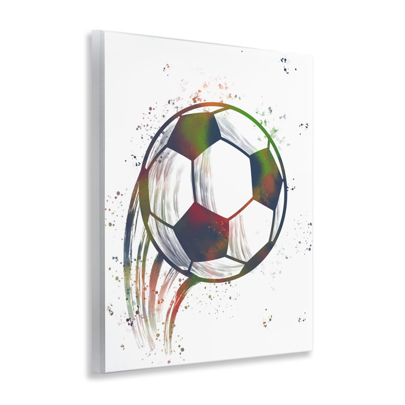 Plaque murale Splatter Soccer Ball, design par Marcus Prime