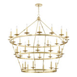 Allendale 36-Light Chandelier - Aged Brass Finish