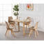 Thomasin Modern  Scandinavian Minimalist Dining Chair with Faux Leather Cushions and Solid Wood Legs - Side Chair for Dining Room Kitchen Office - Single-1249843083