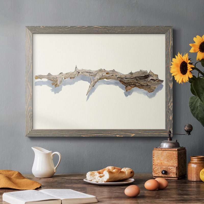 " Driftwood Study I ", 22" H x 32" W x 1.5" D, Gray