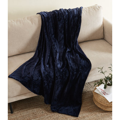 Couverture luxueuse de couleur unie London Fog Plush